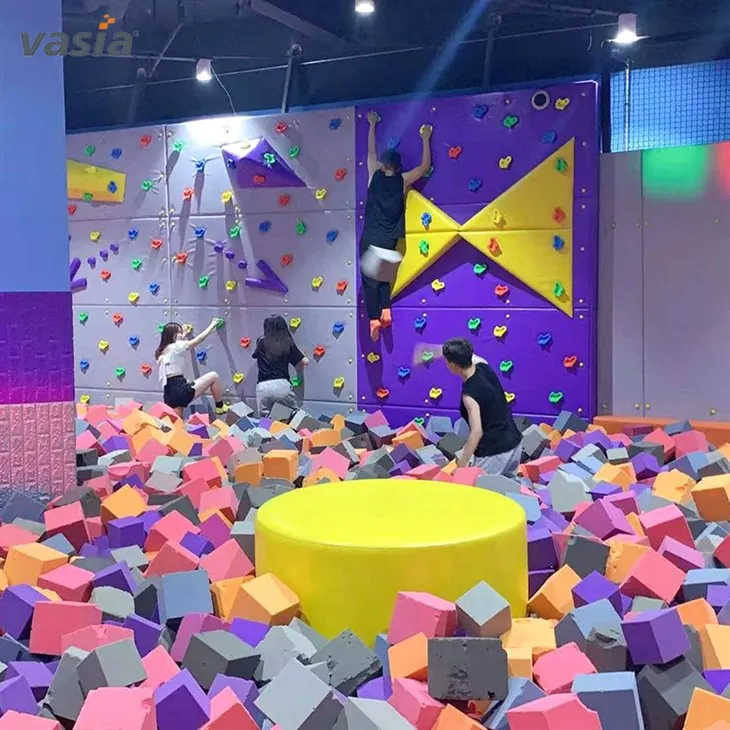 Large Trampoline Park With Basketball Zone